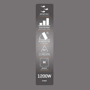 Oscillating Halogen Heater In Black, 1200W - Daewoo HEA1416