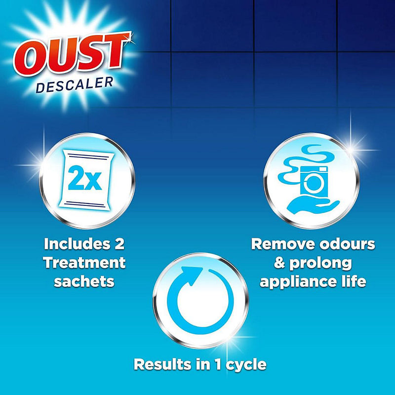 Oust Pack Of 2 Dishwasher & Washing Machine Deep Cleaning Descaler