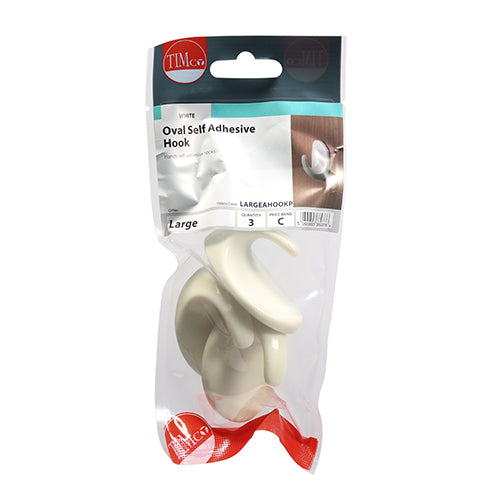 TIMCO Oval Self-Adhesive Hooks - Small