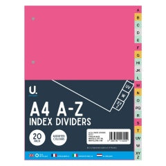A4 A-Z Index Dividers 20pk