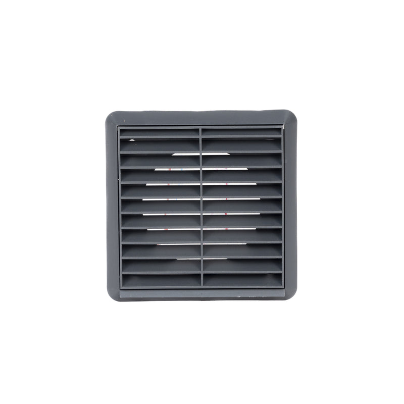 Louvred Grille with Flyscreen - Grey - 100m