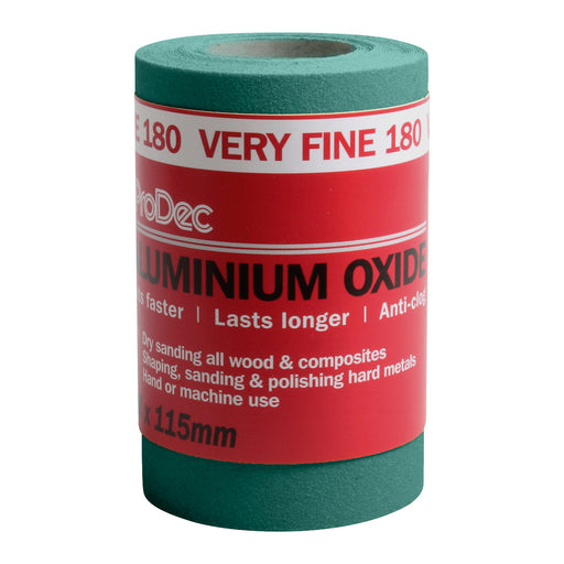 ProDec Green Aluminium Oxide 5m Roll 180 Grit Very Fine Grade