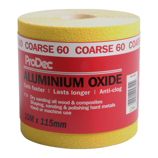 ProDec Yellow Aluminium Oxide 10m Roll 60 Grit Coarse Grade
