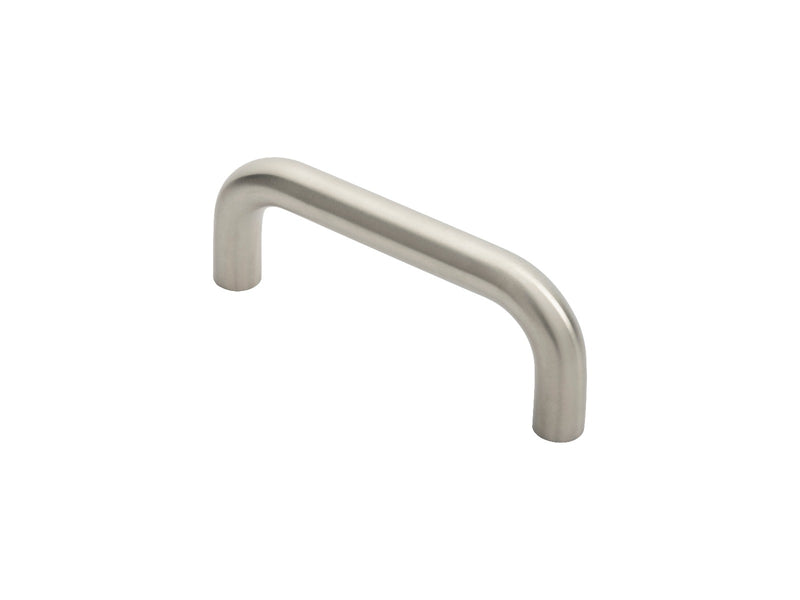 19Mm Dia. D Pull Handle - 150Mm C/C - Bolt Through Fixing - Satin Stainless Steel
