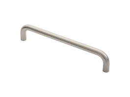 19Mm Dia. D Pull Handle - 300Mm C/C - Bolt Through Fixing - Satin Stainless Steel