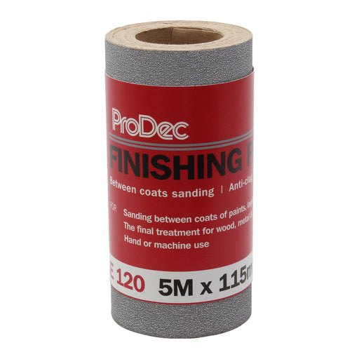 ProDec Finishing Paper 5m Roll 120 Grit Coarse Grade