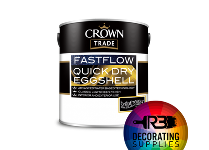 Crown Trade Fastflow  Quick Dry Eggshell 2.5L Tinted