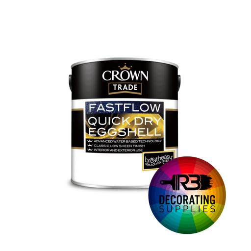 Crown Trade Fastflow  Quick Dry Eggshell 2.5L Tinted "Platinum Base"