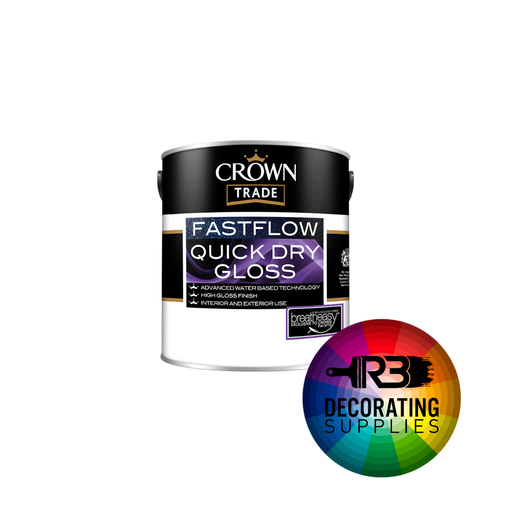Crown Trade Fastflow  Quick Dry Gloss 1L Tinted "Crystal Base"