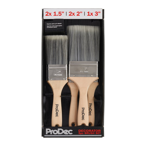 ProDec 5pc Decorator Paint Brush Set