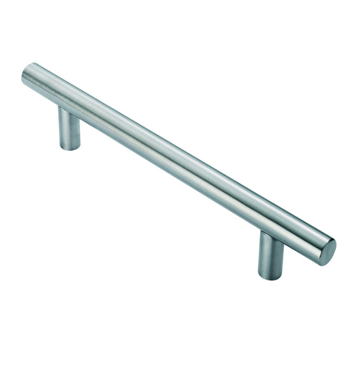 25Mm Dia. T Bar Pull Handle - 300Mm C/C - Bolt Through Fixing - Satin Stainless Steel