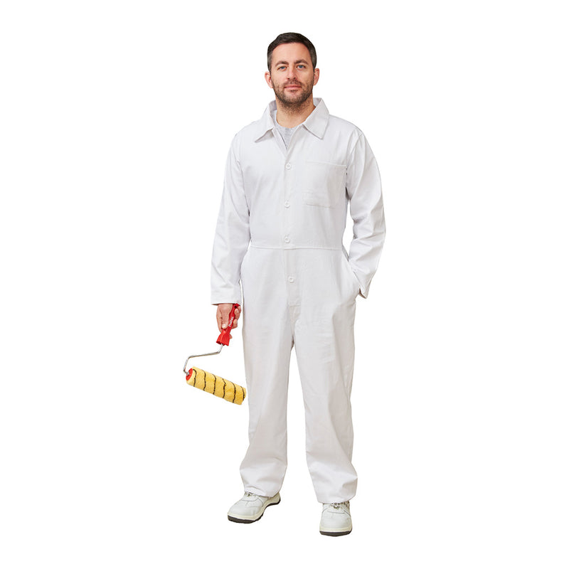 Fit For The Job 100% Cotton Drill White Boilersuit - 50"