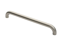 30Mm Dia. D Pull Handle - 450Mm C/C - Bolt Through Fixing - Satin Stainless Steel