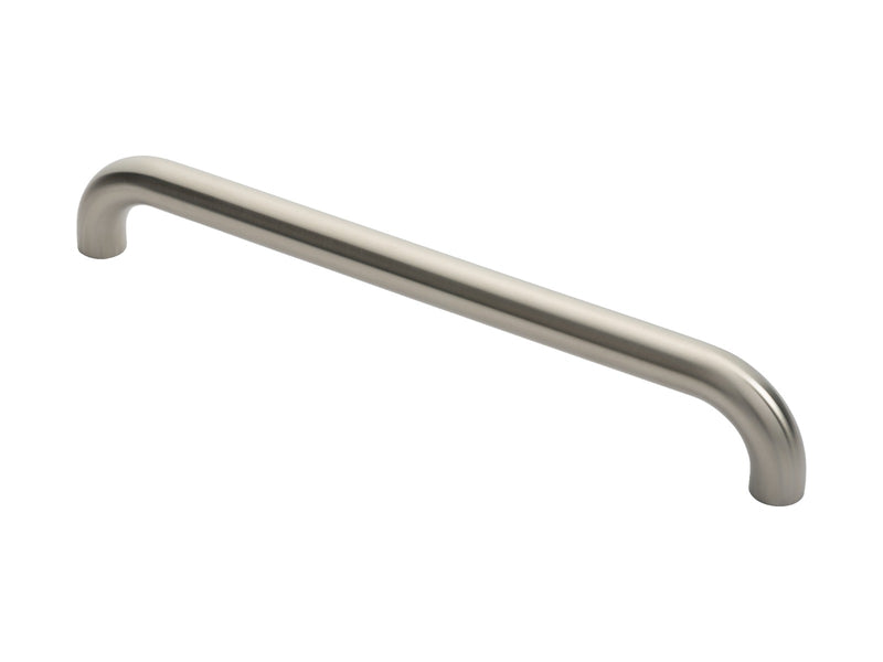 30Mm Dia. D Pull Handle - 450Mm C/C - Bolt Through Fixing - Satin Stainless Steel