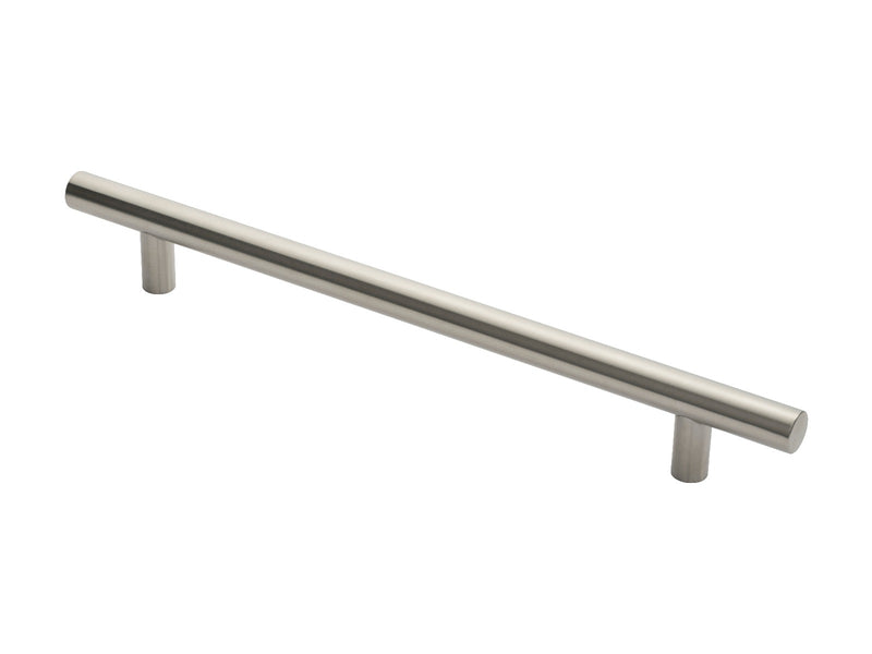30Mm Dia. T Bar Pull Handle - 450Mm C/C - Bolt Through Fixing - Satin Stainless Steel