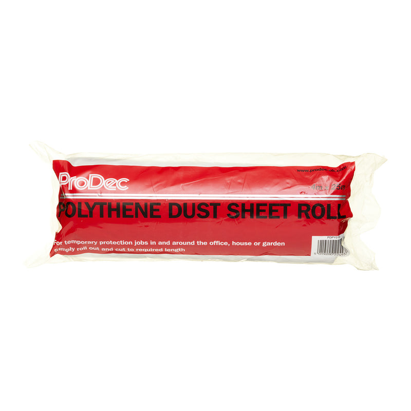 ProDec 100sqm (4m x 25m) Polythene Dust Sheet Roll