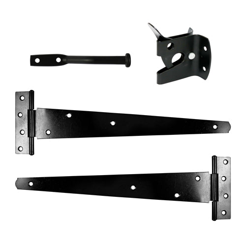 TIMCO Pedestrian Gate Kit Medium Tee Hinges & Automatic Latch