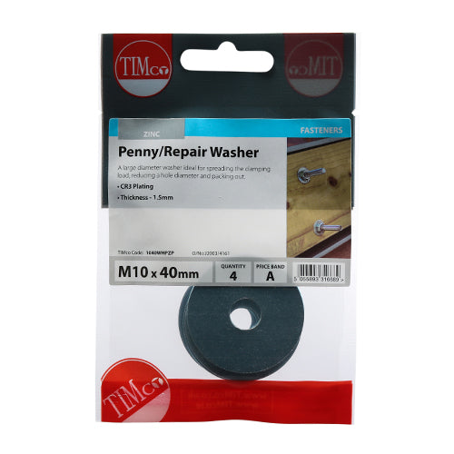TIMCO Penny / Repair Washers DIN9054 Silver — Trade Pack