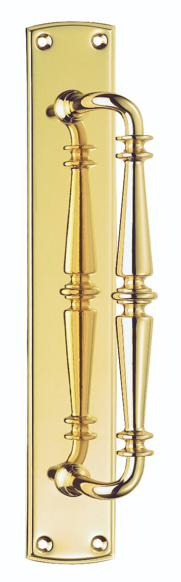 Pull Handle (Ornate) - Polished Brass 382MM X 64MM