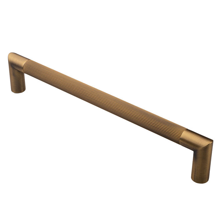 Trend Lines Pull Handle - 300Mm C/C - Bolt Through Fixing - Antique Brass