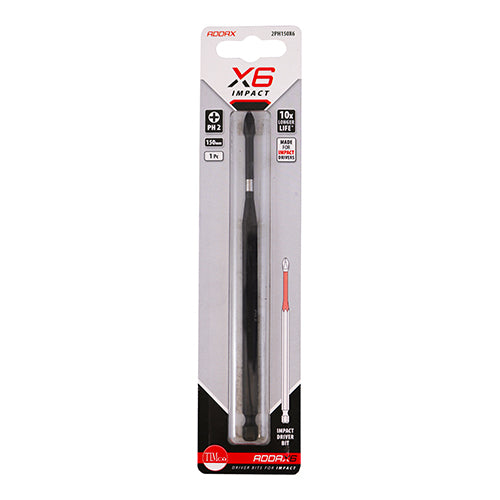 TIMCO X6 Impact Phillips Driver Bit - No.1 x 25