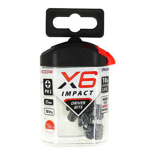 TIMCO X6 Impact Phillips Driver Bit - No.1 x 25