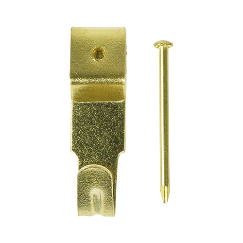 TIMCO Picture Hanging Hooks Single Electro Brass — Trade Pack