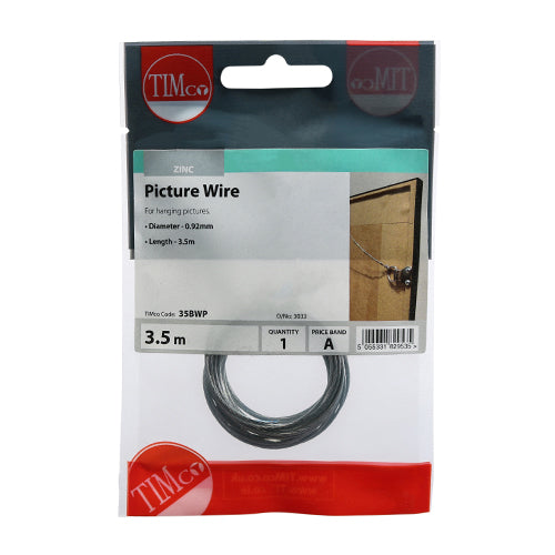 TIMCO Picture Wire Silver — Pack