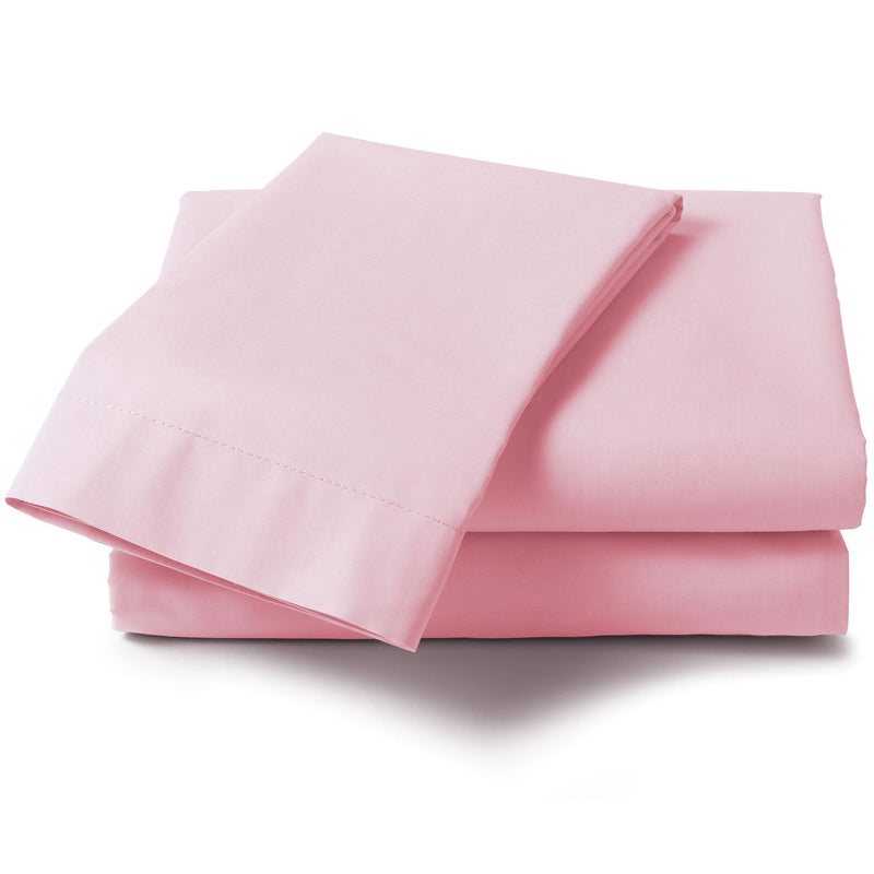 Percale Double Flat Sheet Pink