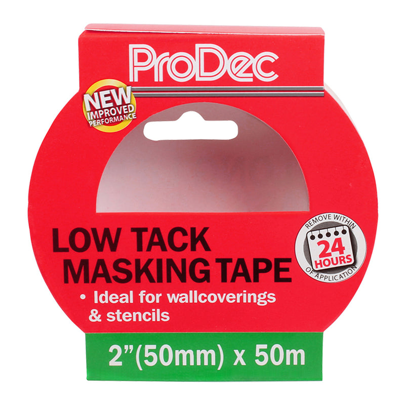 ProDec 2" x 50m Low Tack General Purpose Masking Tape