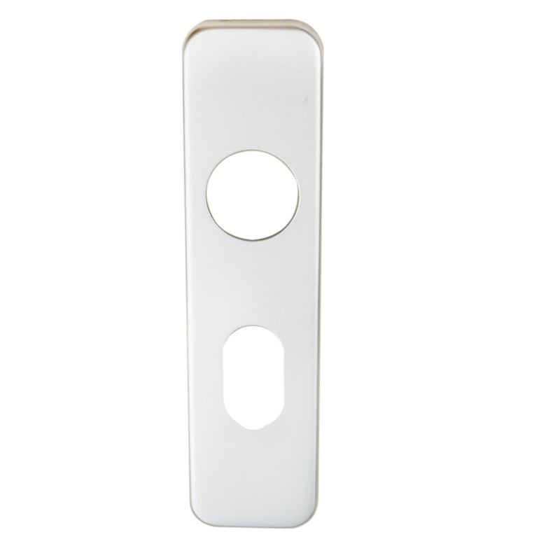 48.5Mm C/C Oval Plate (Pair) - Satin Anodised Aluminium