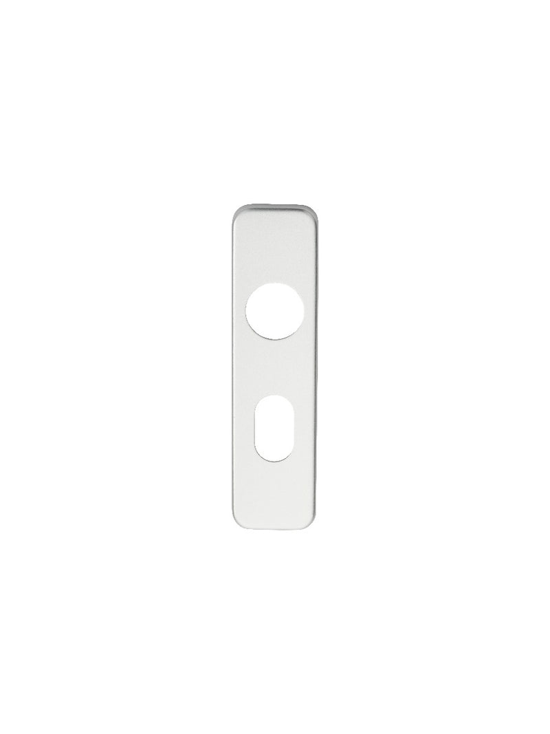 48.5Mm C/C Oval Plate (Pair) - Satin Anodised Aluminium
