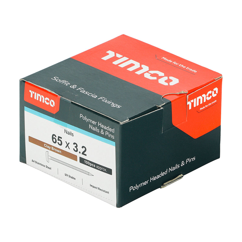 TIMCO Polymer Headed Nails A4 Stainless Steel — Box