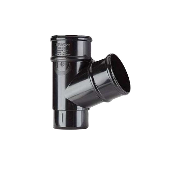 POLYPIPE RAINWATER 68mm x 112.5deg D/PIPE BRANCH RR129B
