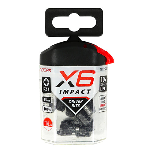 TIMCO X6 Impact Pozi Driver Bit — Trade Pack