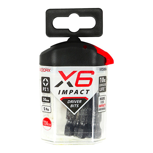 TIMCO X6 Impact Pozi Driver Bit - No.1 x 25
