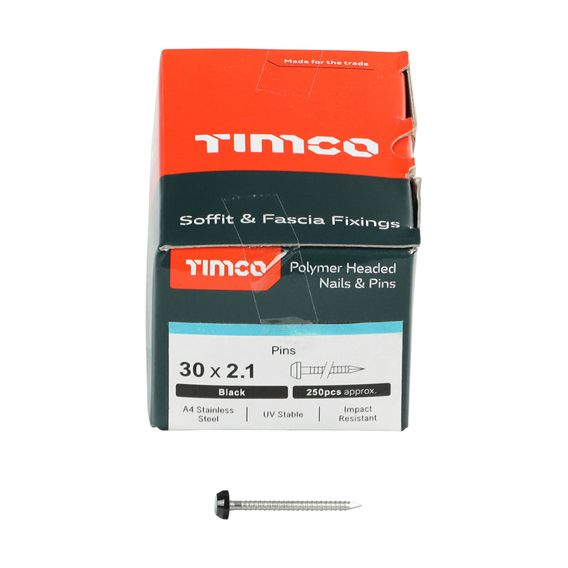 TIMCO Polymer Headed Pins A4 Stainless Steel Beige - 25mm
