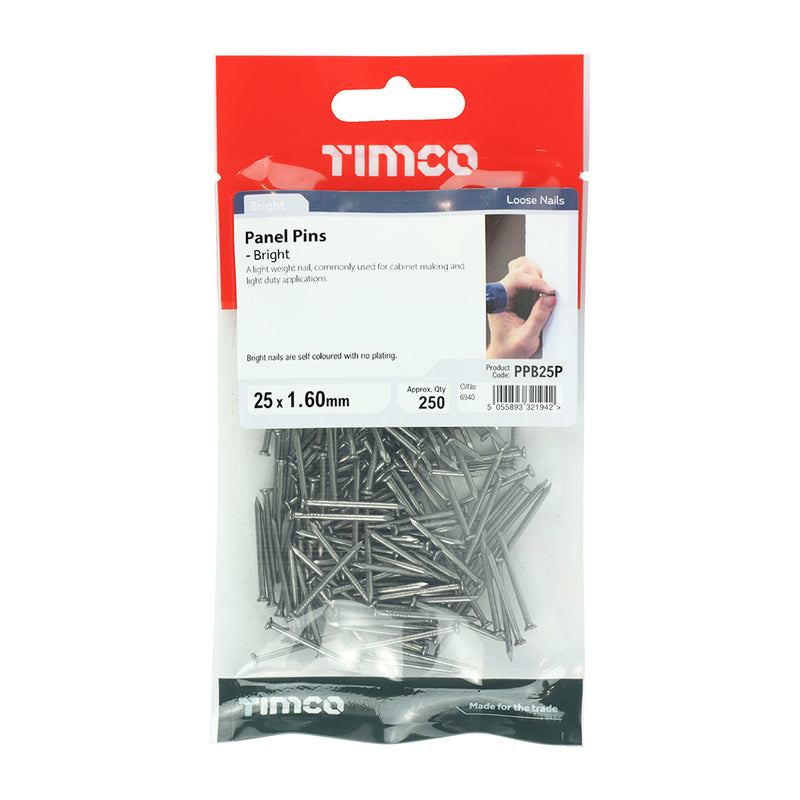 TIMCO Panel Pins Bright