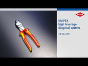 Draper Knipex 74 06 200 SB VDE Insulated High Leverage Diagonal Cutter, 200mm Draper - Town Tools