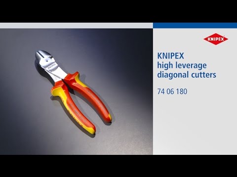 Draper Knipex 74 06 180 SB VDE Insulated High Leverage Diagonal Cutter, 180 mm Draper - Town Tools