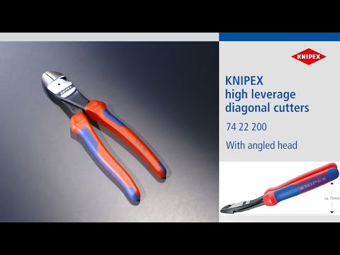 Draper Knipex 74 22 200 High Leverage Diagonal Side Cutter with 12&deg; Head, 20 Draper - Town Tools