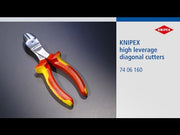 Draper Knipex 74 06 160 SB VDE Insulated High Leverage Diagonal Cutter, 160mm Draper - Town Tools
