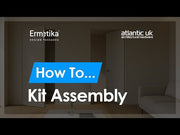 Ermetika xREVERx Flush Hidden Door System with 713x2024mm White Primed Door - Satin Chrome Latch/Bat