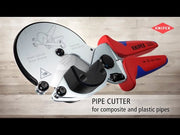 Draper Knipex 90 25 25 Pipe Cutter, 210mm Draper - Town Tools