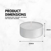 Prices Patent Candles White Tealights Bag, Pack of 50, Wax, l x 3.8 cm w x 1.8 cm h, Unscented