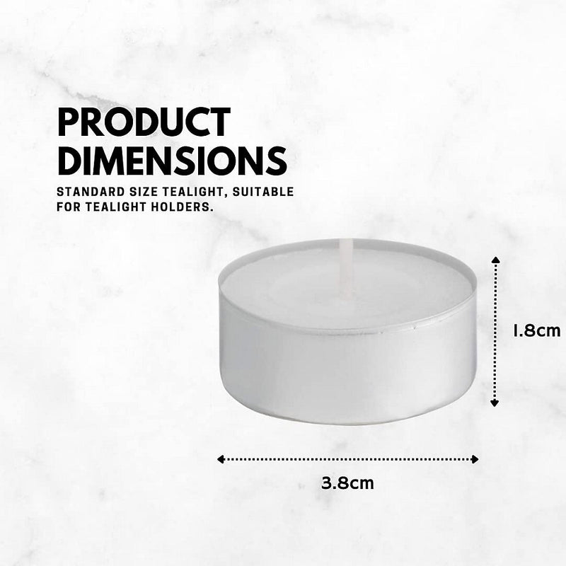 Prices Patent Candles White Tealights Bag, Pack of 50, Wax, l x 3.8 cm w x 1.8 cm h, Unscented