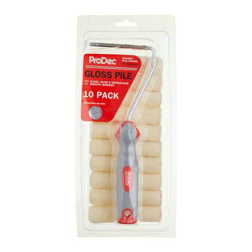 ProDec 11pc Gloss Pile 4" Mini Rollers & Frame