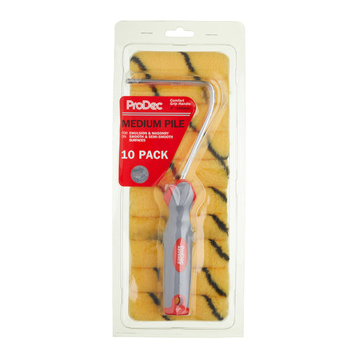 ProDec 11pc Medium Pile Tiger 4" Mini Rollers & Frame