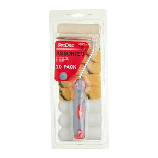 ProDec 11pc Assorted 4" Mini Rollers & Frame