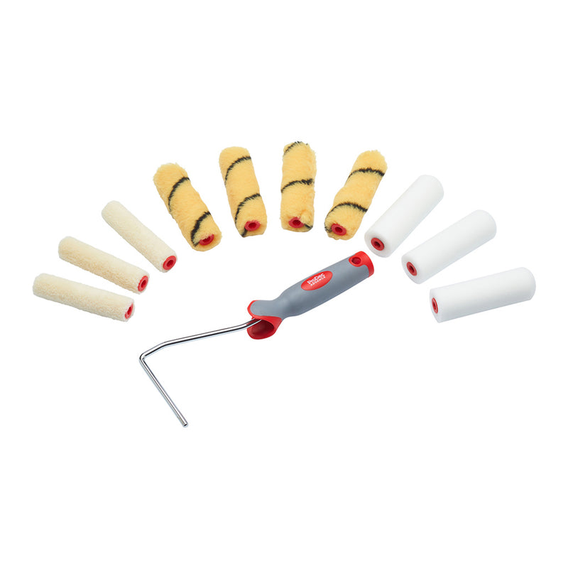 ProDec 11pc Assorted 4" Mini Rollers & Frame